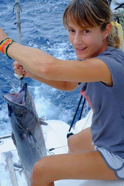 fishing on our pacific crossing