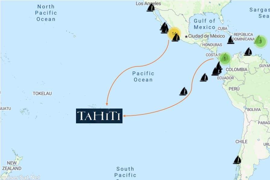 2019 cruising boats heading into the South Pacific