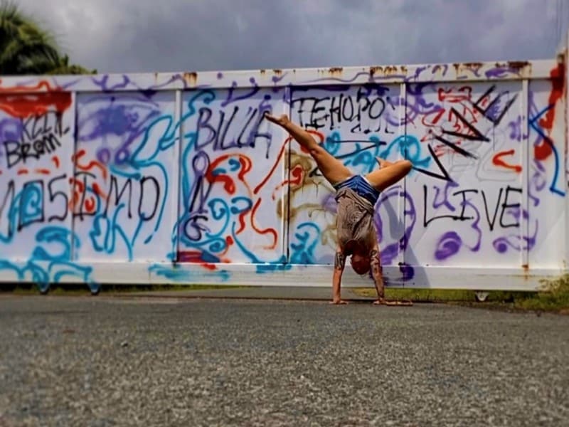 Pole dancing without the pole in Raiatea French Polynesia