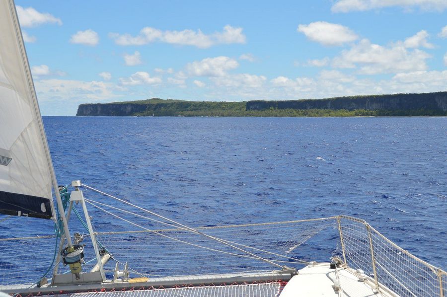 Sailing into Makatea