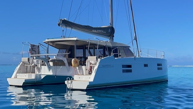 Nautitech 40 at anchor