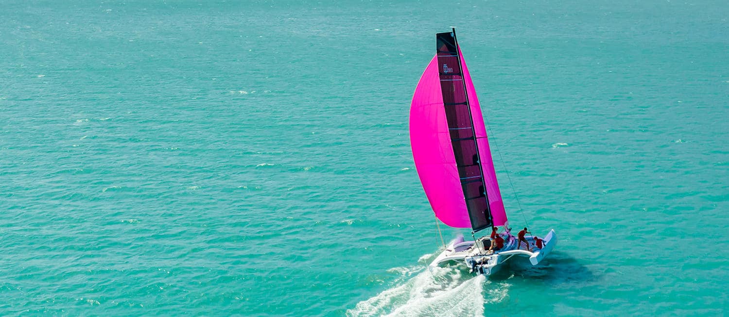 Corsair 880 trimaran in Tahiti