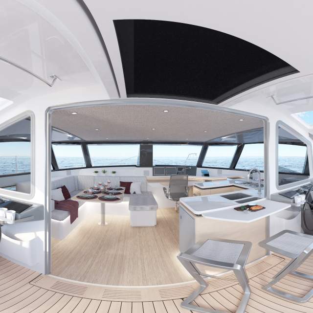 01-cover Seawind 1370 catamaran custom cockpit over