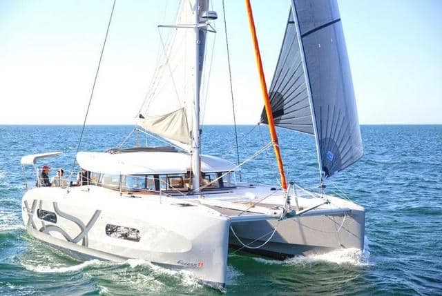 Excess 11 under gennaker 2 Excess 11 catamaran under gennaker
