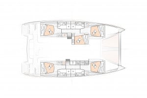 Excess 15 Catamaran Layouts - French Polynesia