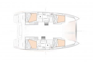 Excess 12 Catamaran Layout - French Polynesia