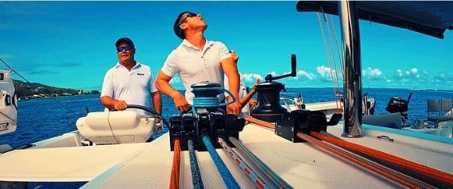Sailing the Excess 15 performance catamaran