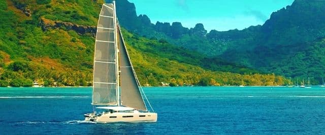 Excess 15 performance cruising catamaran in Moorea