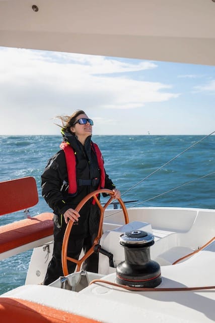 Excess 14 helm Excess 14 sailing in strong winds