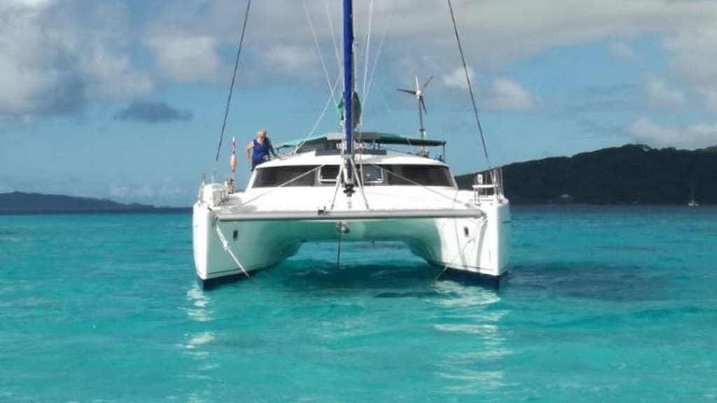 001 Fountaine Pajot Belize 43 – bow Fountaine Pajot Belize 43 for sale in Tahiti