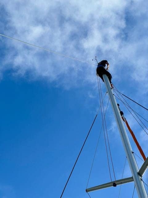 Checking the rig on an Excess 14