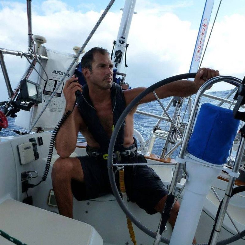 Ryan Levinson sailing Ryan Levinson sailing in French Polynesia
