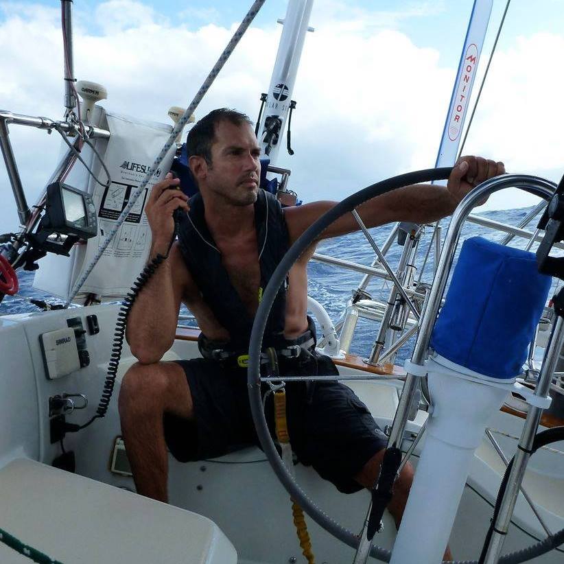 Ryan Levinson sailing in French Polynesia