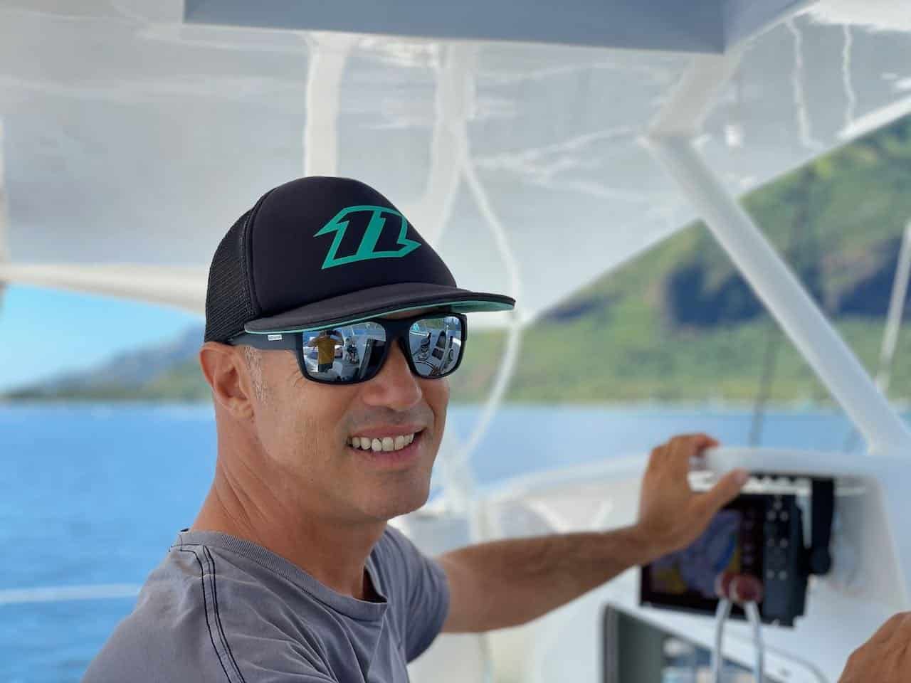 Ryan Levinson owner of catamaran Kiapa Nui