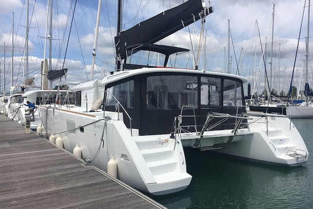 Cockpit enclosure on Lagoon 450